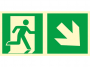 R007391 - piktogram, znak TDC, Kierunek do wyjcia ewakuacyjnego - w d w prawo, na pycie PCV
