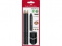 a5001689 - owek grafitowy Faber Castell Grip 2001 3 szt. + gumka + temperwka, 217093, zestaw czarny
