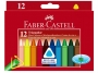 a5001796 - kredki świecowe Faber Castell trójkątne 12 kolorów, 120010