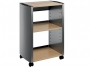 d3103___ - stolik biurowy, szafka Durable Design Line, 3 półki, 820x575x380 mm, stalowo-drewniany