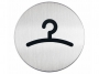 d491423 - tabliczka samoprzylepna Durable srebrna, stalowa, okrągła, średnica 83 mm, symbol GarderobaTowar dostępny do wyczerpania zapasów!!