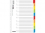 kfo21011 - przekładki do segregatora A4 kartonowe Office Products 10 stron, kolorowe, laminowany indeks