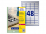 z6009o - etykiety samoprzylepne znamionowe Avery Zweckform L6009 Heavy Duty 45,7x21,2mm, ark. A4 4x12, srebrne poliestrowe, Laser, 100 ark./op.